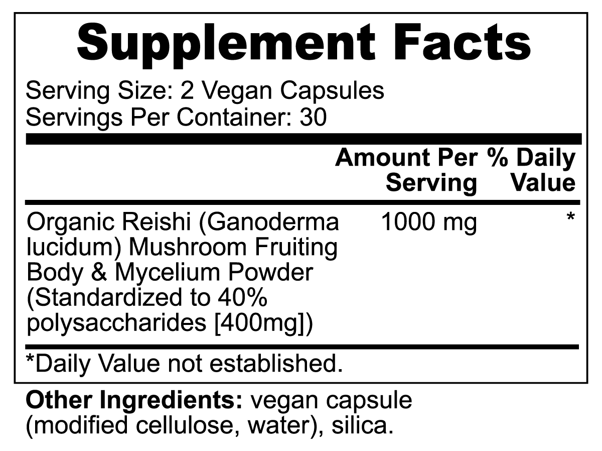 Reishi Organic Mushroom Extract Capsules